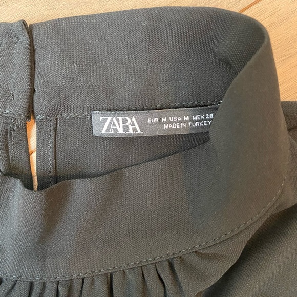 ZARA Mock Neck Black Bodysuit - Picture 9 of 13